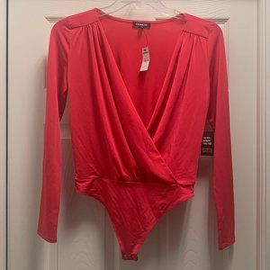 Express Long Sleeve V-Neck Bodysuit (S)